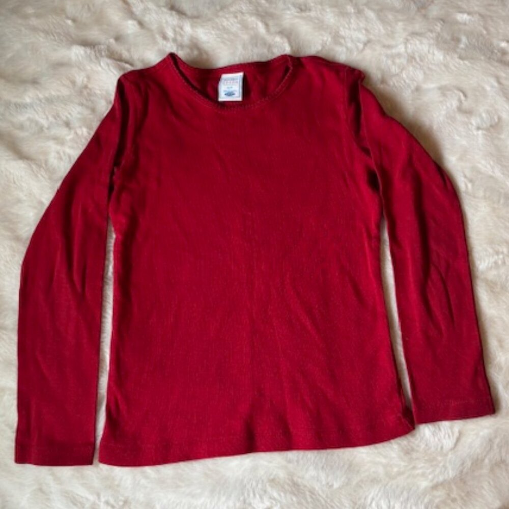 2/$20 Old Navy Red Long-Sleeve Shirt Girls Size Small